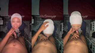 Bokep @leonaypp jilbab malaysia blowjob crot mulut